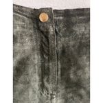 Hugo Buscati Hunter Green Leather Mini Skirt Size 2 Genuine Leather Photo 4