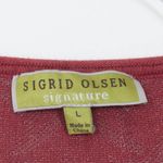 Sigrid Olsen Sigrid‎ Olsen Womens Tunic Sweater Tassels Metallic Size Large 3/4 Sleeve Boho Photo 3
