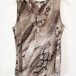Dana Buchman Sleeveless Top MP Snake Skin Print Lightweight Stretch Photo 0
