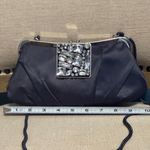 Kate Landry  Navy Blue Satin Clutch/Shoulder Bag Photo 8