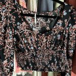 Free People  Top NWT  Floral Combo  Print Long Sleeve 5 Button Cuff. Photo 10