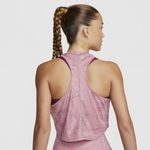 Nike  Pink Metallic Cropped Training Tank Photo 4