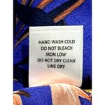 Lipslide Medium Royal Blue Floral Button Up Shirt Tropical Resort City Chic Orange Photo 7