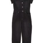 Habitual Denim Short Sleeve Jumpsuit Overalls Black/Gray Size 4 NEW Photo 3