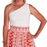 CK Bradley Summer Top‎ One Shoulder White Tank NWT Sz M $128 Size M Photo 0