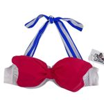 Ms Bettie Bangs sailor bikini top size Large pin up girl white red bd blue. Photo 5