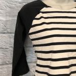 J.Crew  XXS Black & White Raglan Sailor Stripe Top Photo 3
