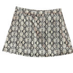 Lulu B UPF 50+ Women's 1X Snakeskin Print‎ Elastic Waist Skort Black Photo 5