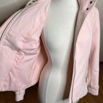 Chico's Jacket Womens 1 Medium Blush Pink Fleece Moto Zip Up Mock Neck Photo 2