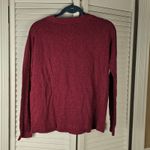 James Perse Standard  Womens Red Boxy V Neck Terry‎ Pullover Sweater 2 Medium Photo 1