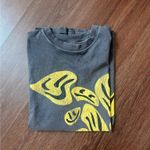 Free People Girl Dangerous  Muscle Tee Smiley Graphic Small Photo 3