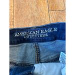 American Eagle  Denim Shorts Distressed Rips Cuffed Hem Dark Wash‎ size 2 Photo 5