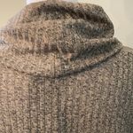 Jones New York NWT szM long sleeve heathered grey tan cowl neck high low tunic Photo 5