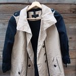 Mango  Beige an Black Double-breasted Trench Coat Size XS Photo 1