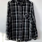 Woolrich 031  Plaid Lightweight Button Down Flannel Black White Photo 0
