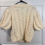 English Factory  front cable stitch cardigan in beige large NWOT Photo 12