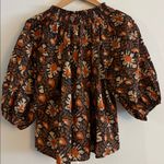 Free People Willow Printed Puff Sleeve Blouse Top Size XS Photo 2