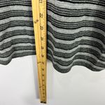 Talbots Top Womens M Black Gray Metallic Stripe Long Sleeve Classic Office Chic Photo 4