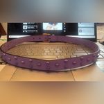 Elegant Medusa’s Lavender Belt with Gold Buckle 80/32. Purple Photo 1