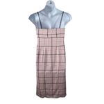 Urban Outfitters  Cher Pink Plaid Maxi Slip Dress Black Lace Size Medium Photo 11