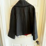 Worthington Black Wide Collar Button Front Swing Peacoat Size Medium A-Line Photo 12