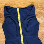 After Six  Women’s 6 R Blue Midnight Lux Chiffon V Neck Floor Length Maxi Dress Photo 5