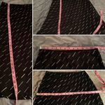 Band of Gypsies  Gold Metallic Flocked Overlay Midi Skirt Black M NWT Photo 9