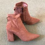 A New Day Pink Suede Booties Photo 0