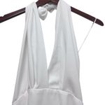 Amanda Uprichard  Mezcal Crepe Halter Neck Dress White Ivory Women’s Size S Photo 5