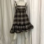 Alice + Olivia  Black plaid taffeta Tank dress C26 Photo 1