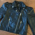 Forever 21 Vegan Leather Puff Sleeve Moto Jacket  Women's Size XS Biker Like New Photo 6