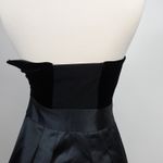 Theory  Chanesa Black Velvet Satin Silk-Blend Strapless Mini Cocktail Tube Dress Photo 10