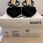 Schutz  Nobuck Black Rhinestone Heel - 8.5 Photo 1