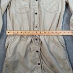 Dear John Shirt Dress Women's X-Small Beige Long Sleeve Collared Mini Utility Photo 6
