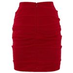 House Of CB  Rosita Red Tulle Cinch Mesh Mini Skirt NWT Size Large Photo 7