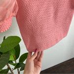 Alice + Olivia Eliana Smocked Crop Top Size XS in Pink Photo 7