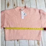 Topshop NWT Size 4/6 Balloon Puff Sleeve Sweater Blush Pink Soft Collegiate Cozy Photo 9