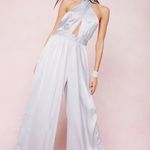 Nasty Gal Blush Satin Halter oh what a night culottes palazzo biscuit coquette blush pink Photo 3