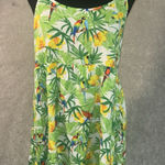 American Apparel Parrot Yellow Green Flowy Tropic Tank Dress Women's Sz Small Photo 0