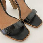 Anthropologie No 704b Almada Black Ankle Strap Patent Leather Size 39.5M Heels Photo 4
