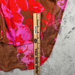 CAbi Tahitian Cover Up Floral Print Cold Shoulder Brown Pink Red Bohemian XS/S Photo 12