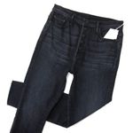 NWT Mother Pixie Swooner Ankle Fray in Thunder Road Button Fly Skinny Jeans 33 Photo 1