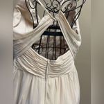 Kennedy Blue  , Elegant Cream Maxi Dress with Ruched Detail Photo 4