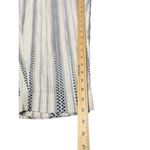 Madewell The Untailored Crop Pant Striped White blue Elastic Waist Cotton Photo 7