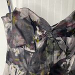 Anthropologie  Shoshanna Midnight Black Strapless Floral Haisley Silk Dress 8 Photo 2