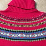 Eddie Bauer Hot Pink Angora Rabbit & Cotton Blend Turtleneck Sweater Size Medium Photo 5