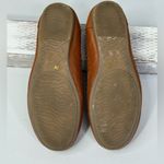 EARTH Women's "Jett" Woven Round Toe Slip On Leather Ballet Flats Med Brown Photo 6
