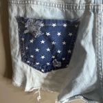 Refuge American flag distressed jean shorts size 8 Photo 3