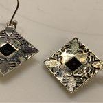 ORCHID STERLING SILVER WITH DARK BLUE SAPPHIRES DANGLE EARRINGS Photo 7