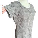 Downeast NWT Peaceful Embroidered Scalloped Dress frosty grey size large Photo 2